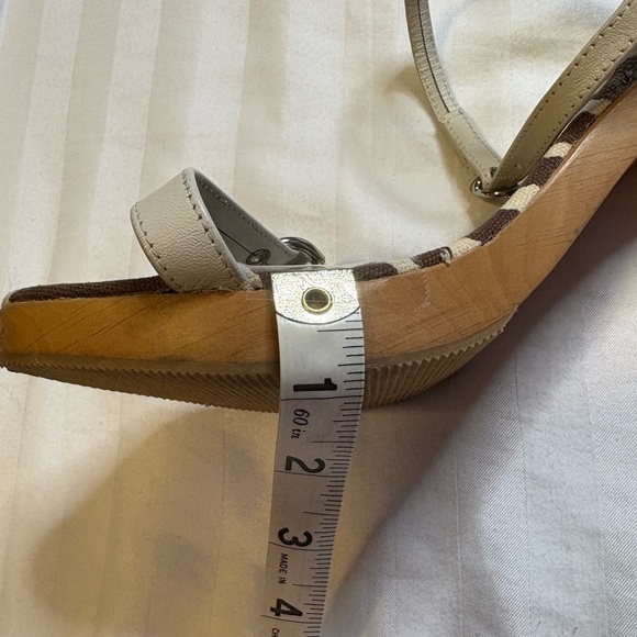 Coach Jodie Wood Heeled Sandals, White Leather - Picture 14 of 14